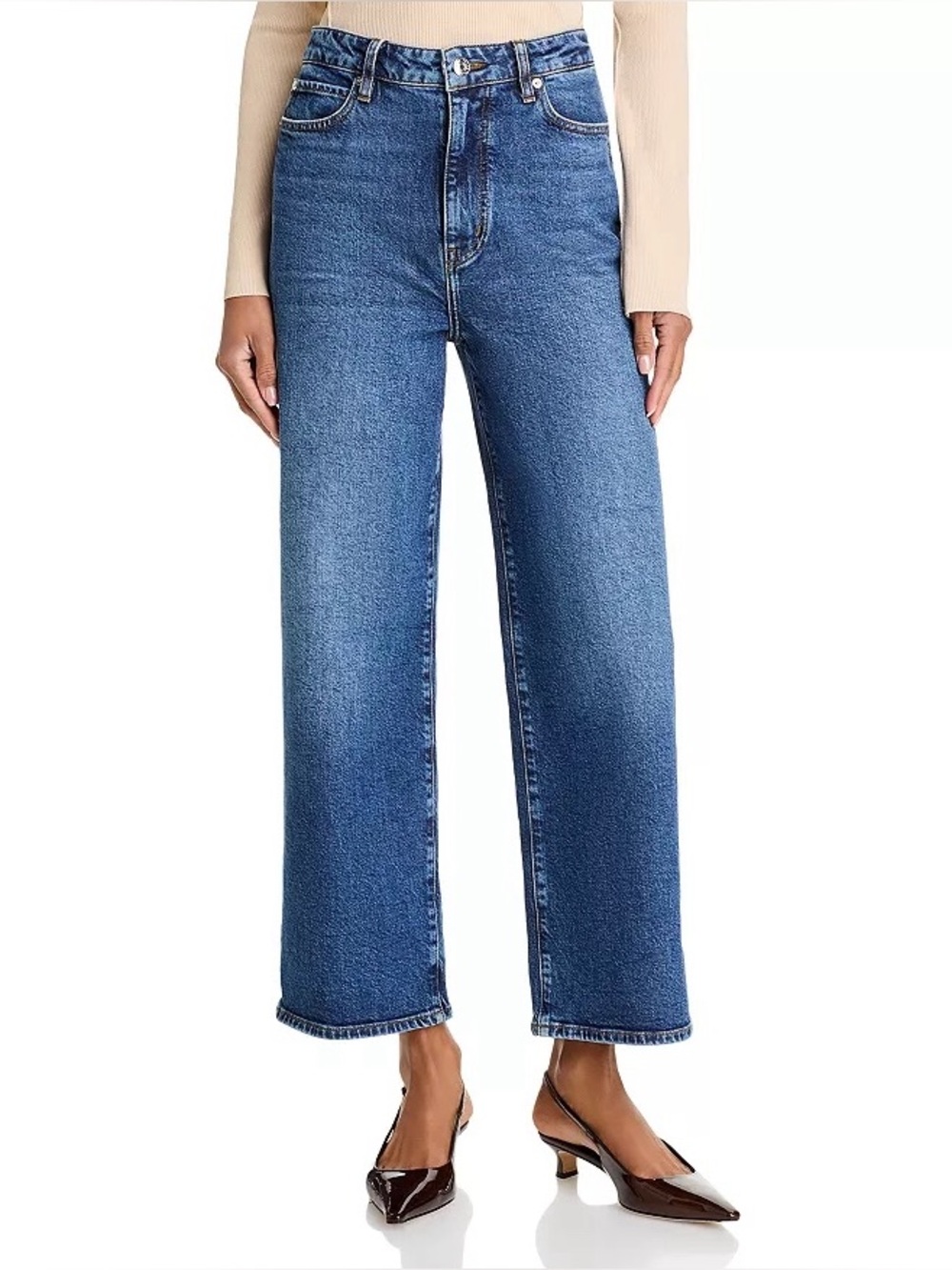 FRAME The Wide High Rise Ankle Wide Leg Jeans Rival Size 29